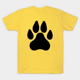 Dog paw print BLACK T-Shirt